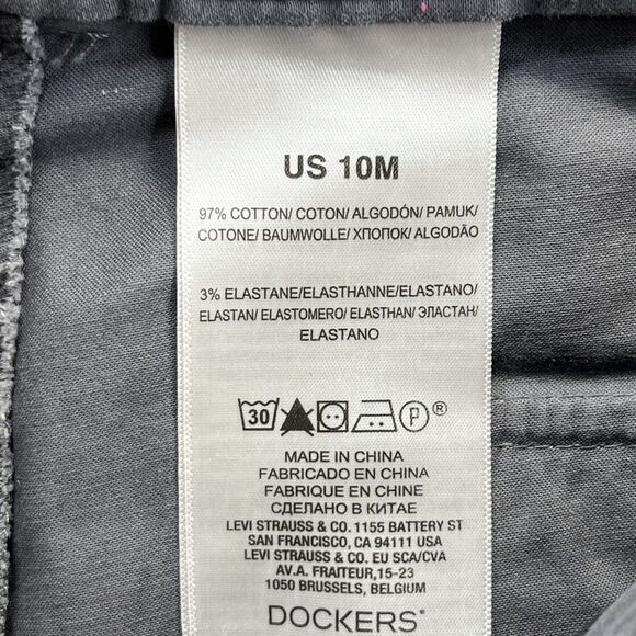 Dockers Womens Classic Khaki Pants Size 10 M Gray Bootcut Flare - Picture 12 of 13